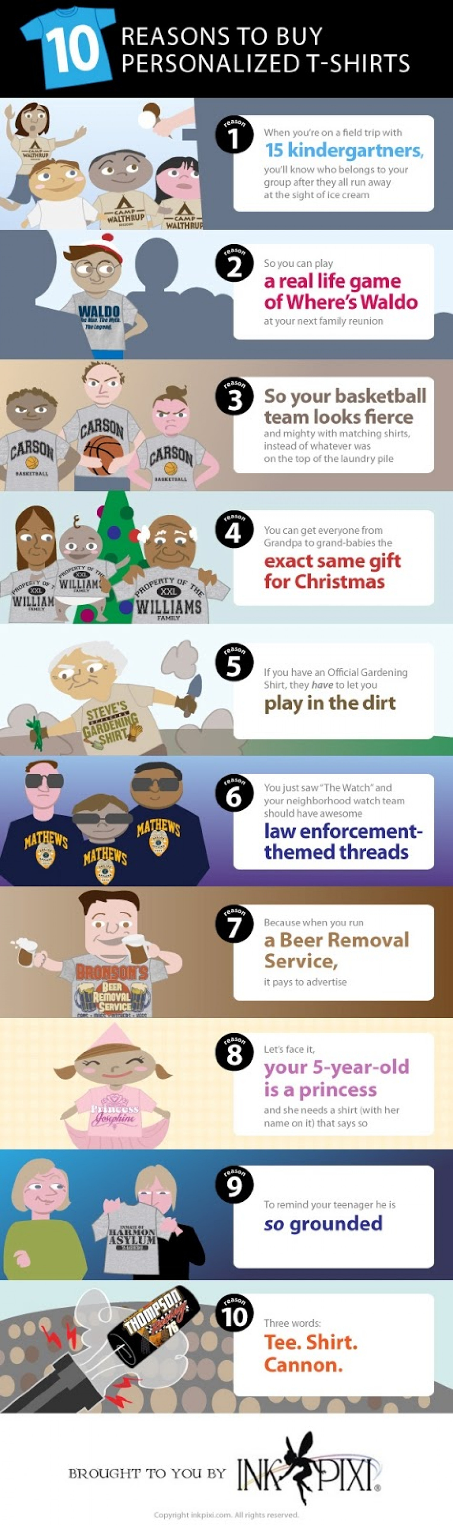 10 Reasons to Buy Personalized T-Shirts Infographic