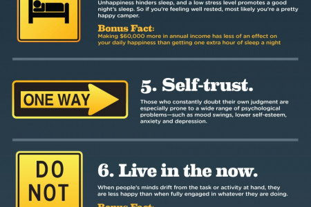 10 Signs You are Truly Happy Infographic
