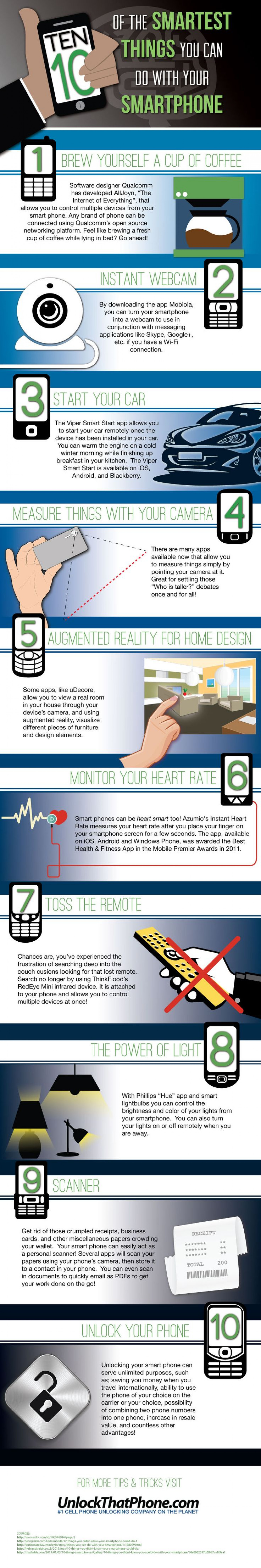 10 Smartest things you can do with a Smartphone Infographic