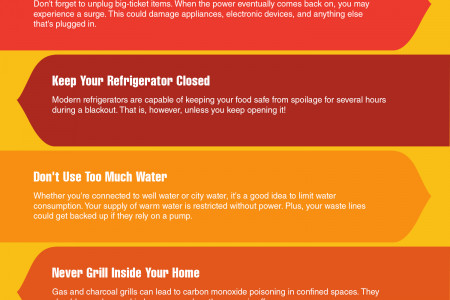 10 Things You Should Never Do When the Power Goes Out Infographic