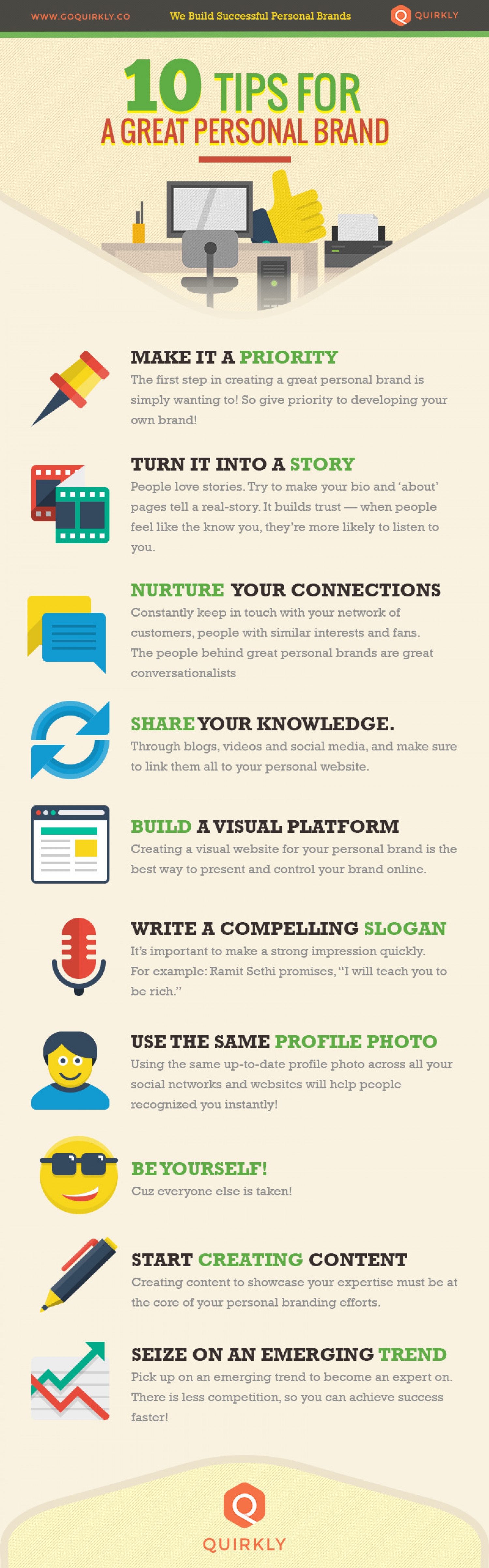 10 Tips For A Great Personal Brand Infographic