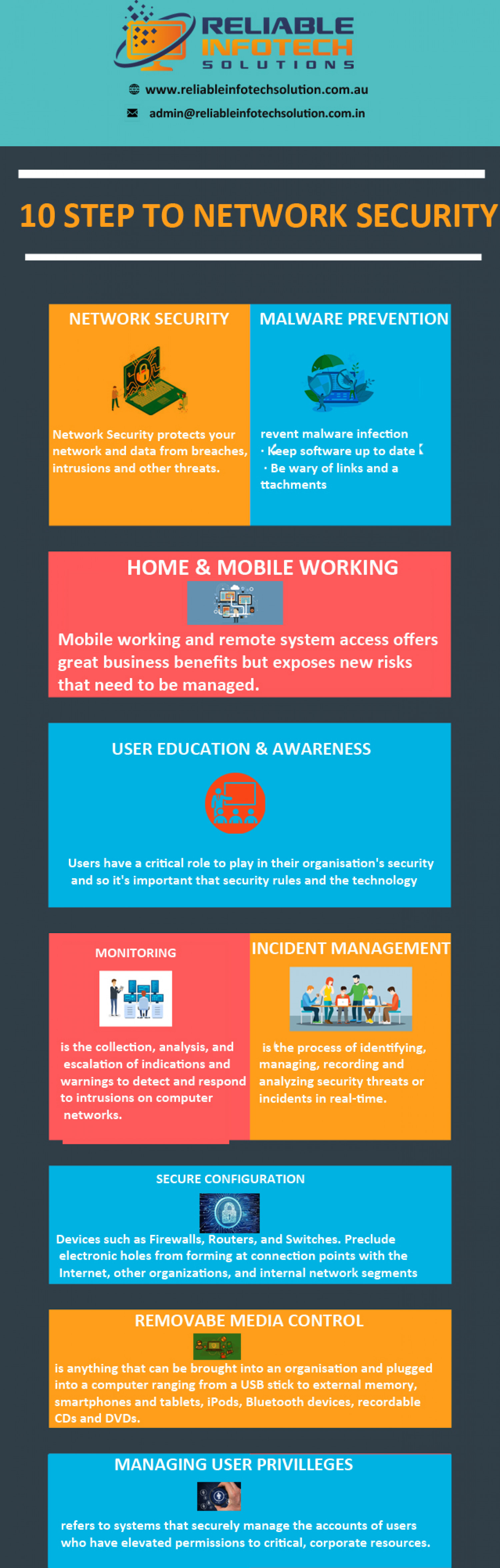 10 TIPS FOR NETWORK SECURITY Infographic