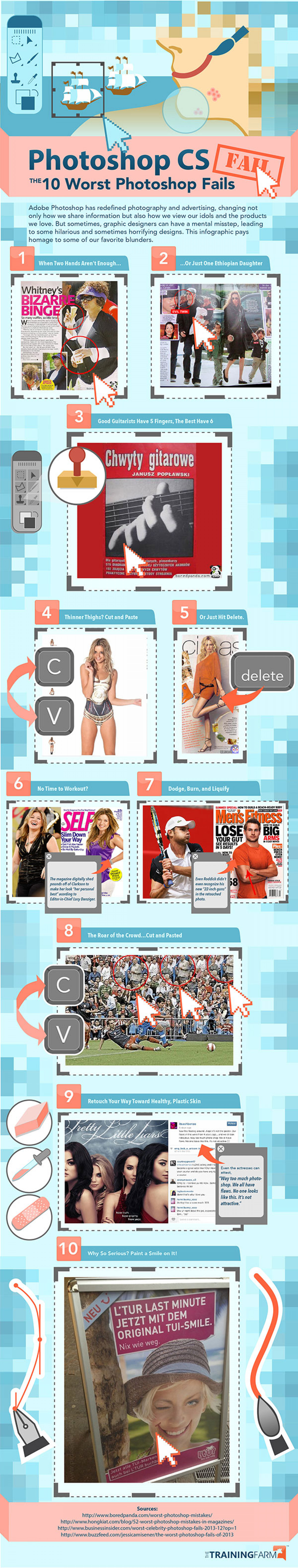 10 Worst Photoshop Fails Infographic