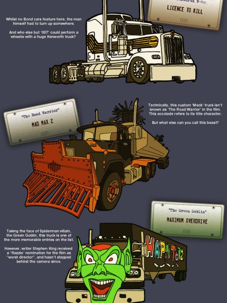 10 of the Most Iconic Movie Trucks Infographic