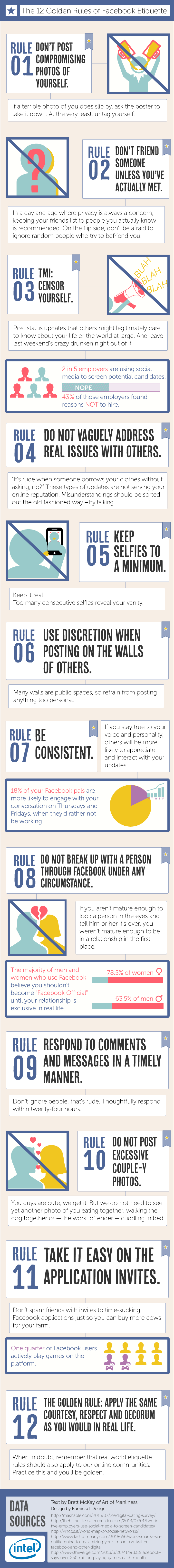12 Golden Rules of Facebook Etiquette Infographic