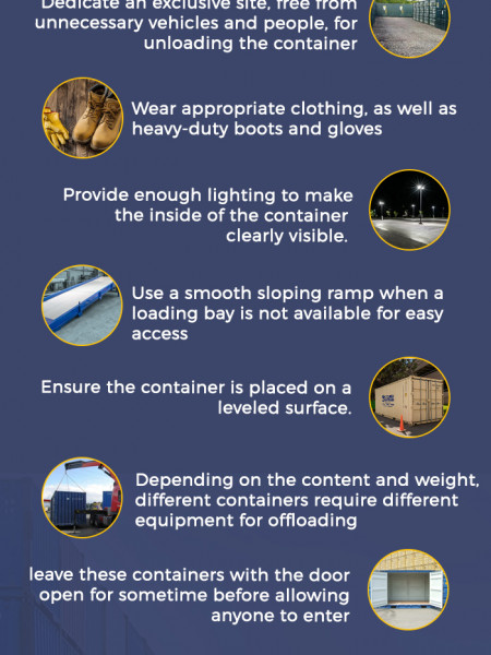 15 Tips to Safely Unload a Shipping Container Infographic