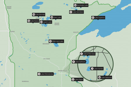 16 Best Lakes in Minnesota (Map Visual)  Infographic