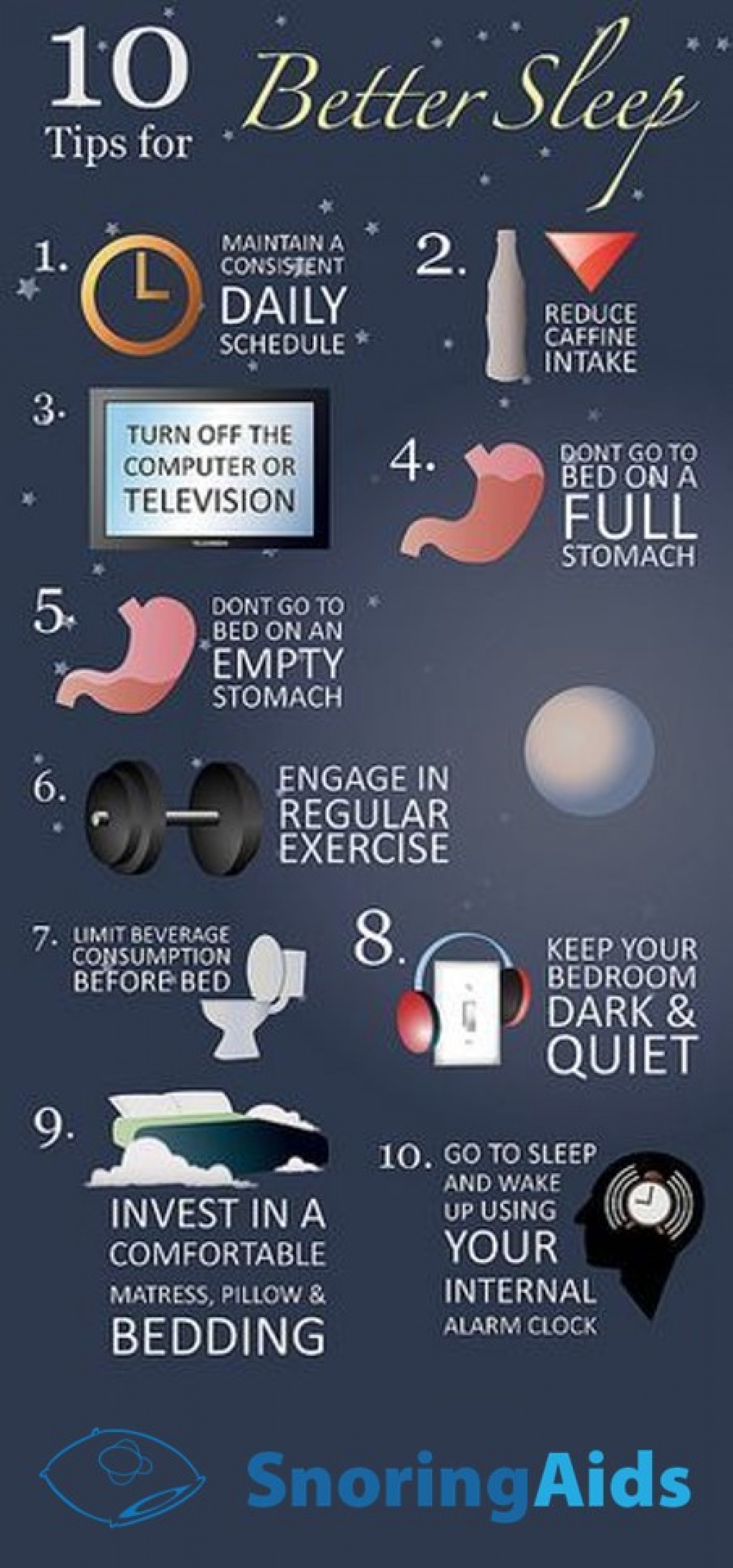 16 Tips for Better Sleep Infographic