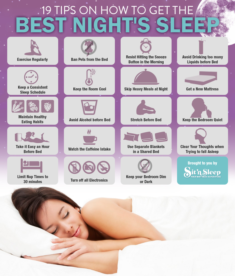 19 Tips On How To Get The Best Night S Sleep Visual Ly