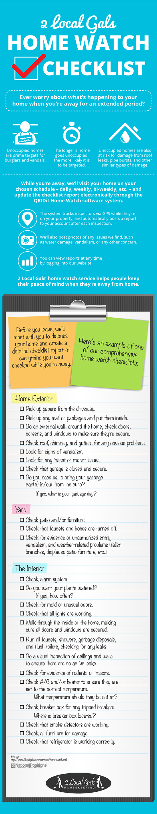 2 Local Gals' Home Watch Checklist Visual.ly