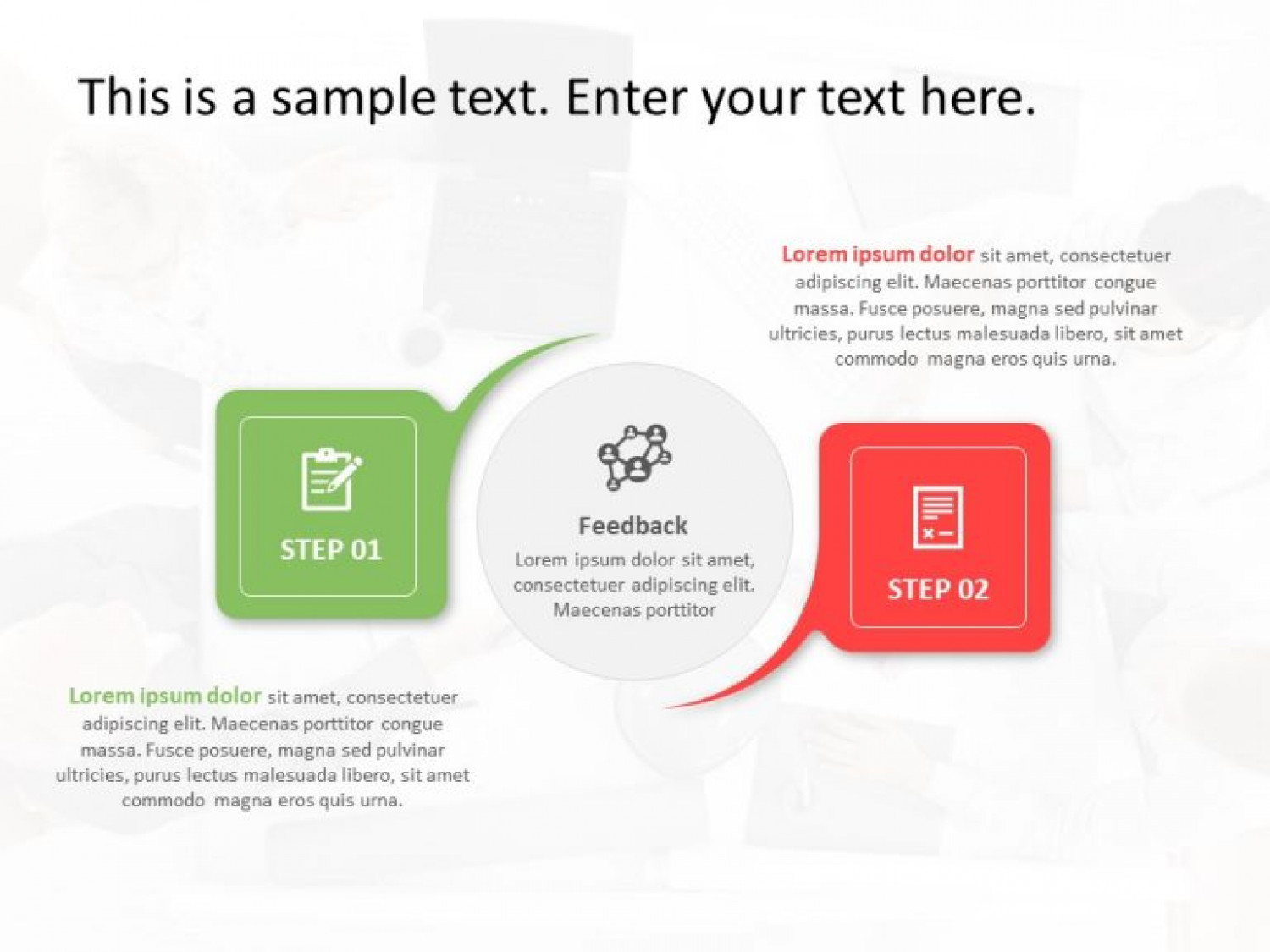 2 Steps Business PowerPoint Template 4 Infographic