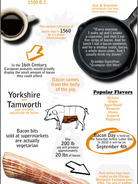 20 Awesome Things About Bacon Infographic