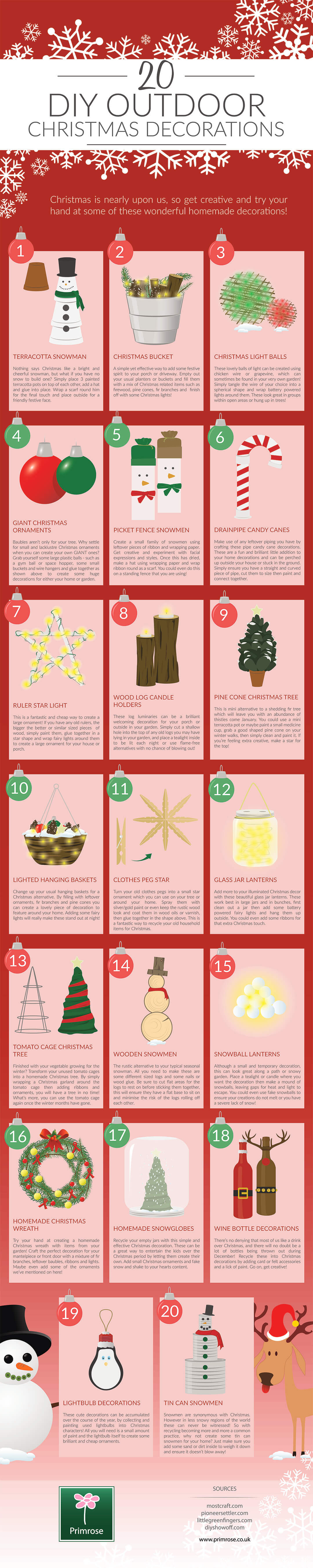 20 DIY Outdoor Christmas Decorations | Visual.ly