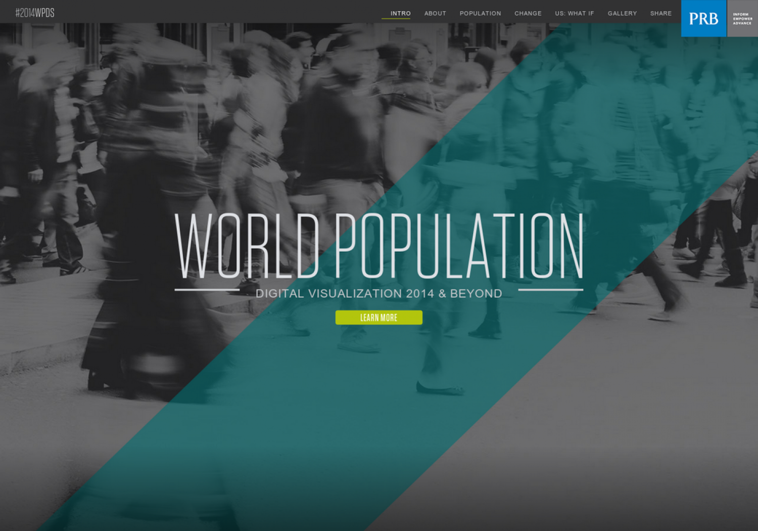 2014 World Population Digital Visualization  Infographic