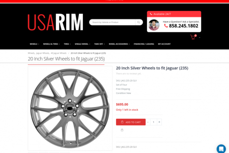 20 Inch Silver Wheels to fit Jaguar (235) Infographic