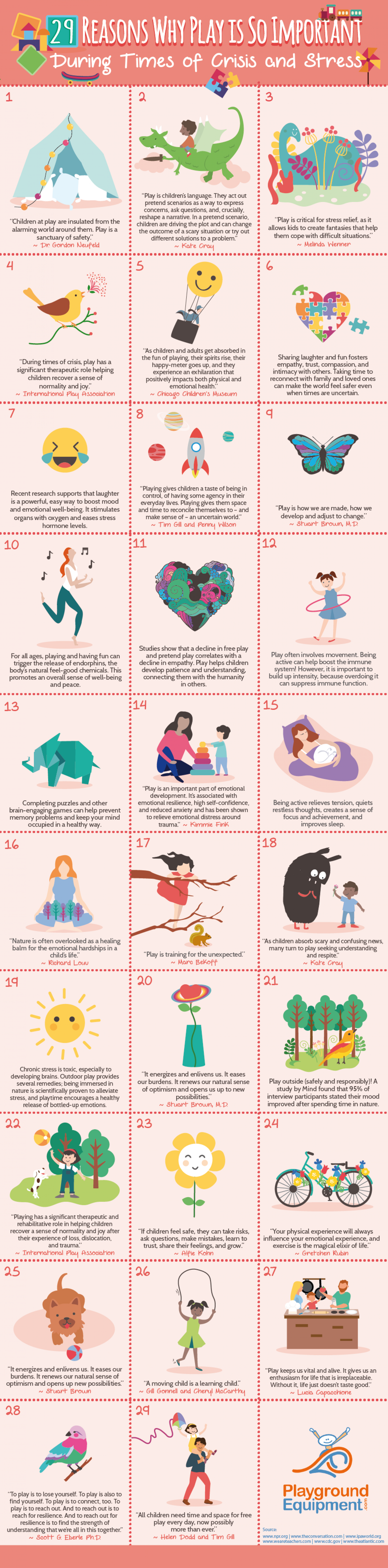 29 Reasons Why Play is So Important During Times of Crisis and Stress Infographic