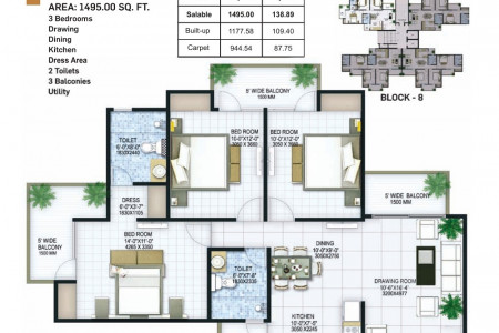 3 BHK Flats in Sector 75 Noida - Panchsheel Pratishtha Infographic