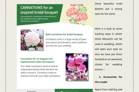 3 Exciting Ways To Use White Carnations In Wedding Decor Infographic