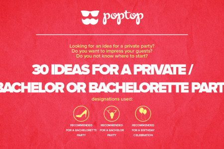 30 Ideas for a bachelor / bachelorette / private party Infographic