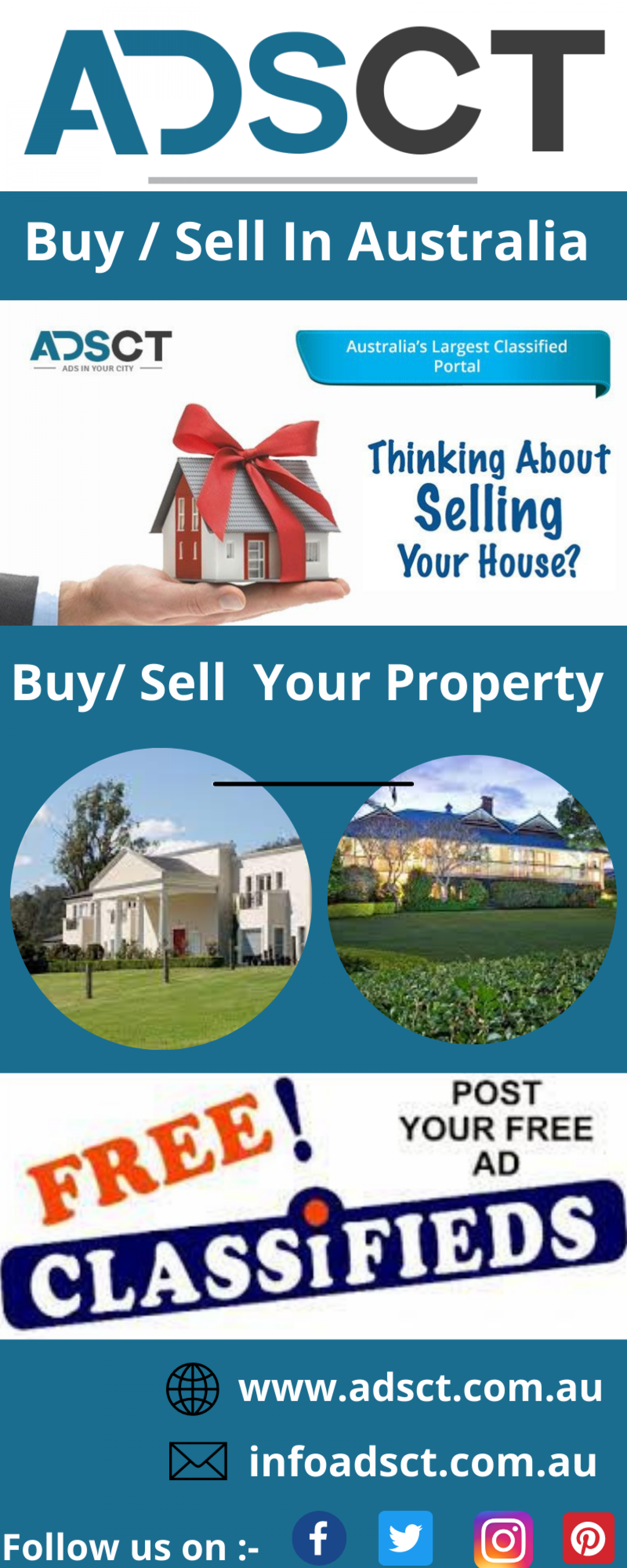 Houses for sale Adelaide | Adsct Classified  Infographic