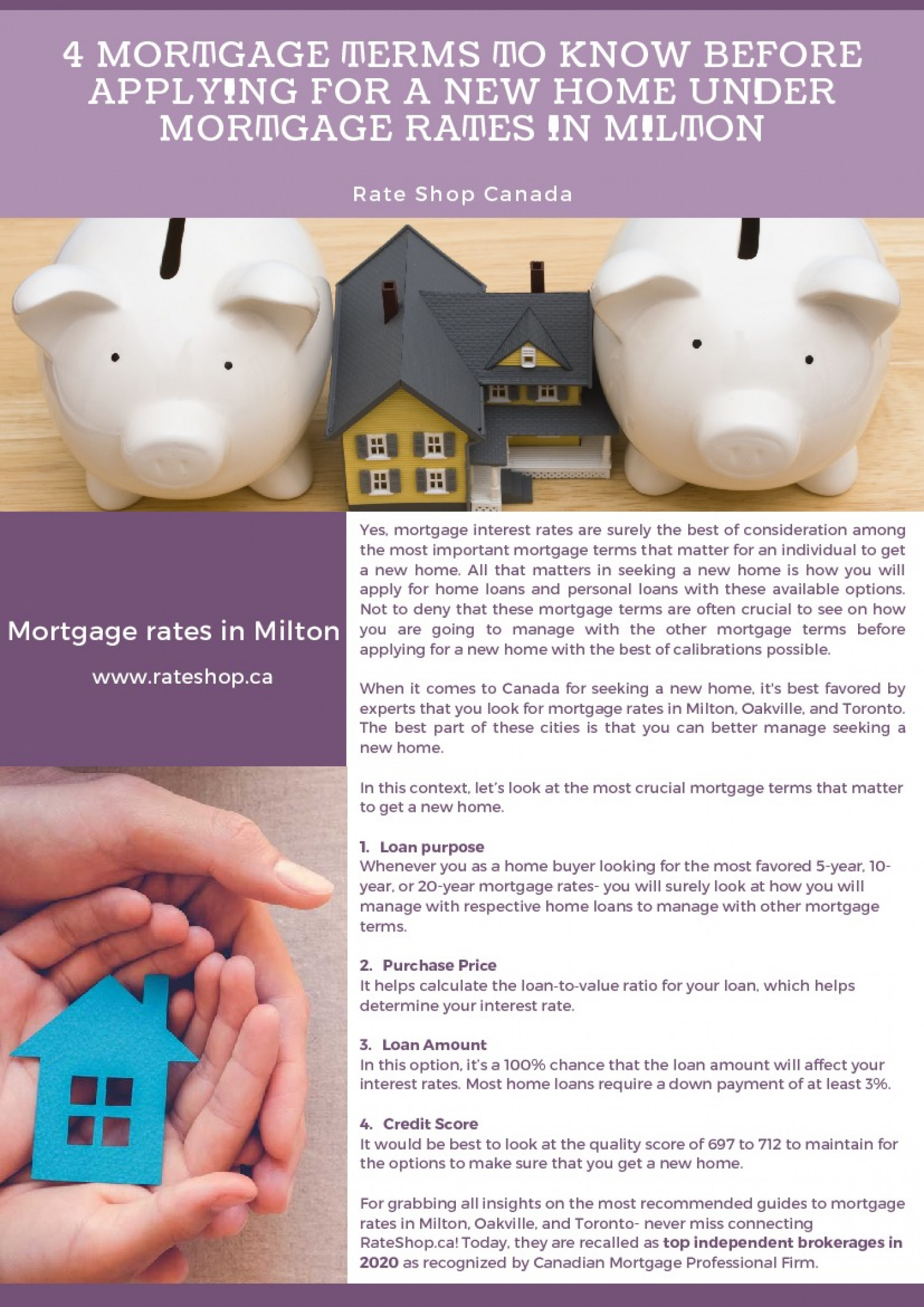 4 Mortgage Terms to Know Before Applying for a new home under Mortgage Rates in Milton Infographic