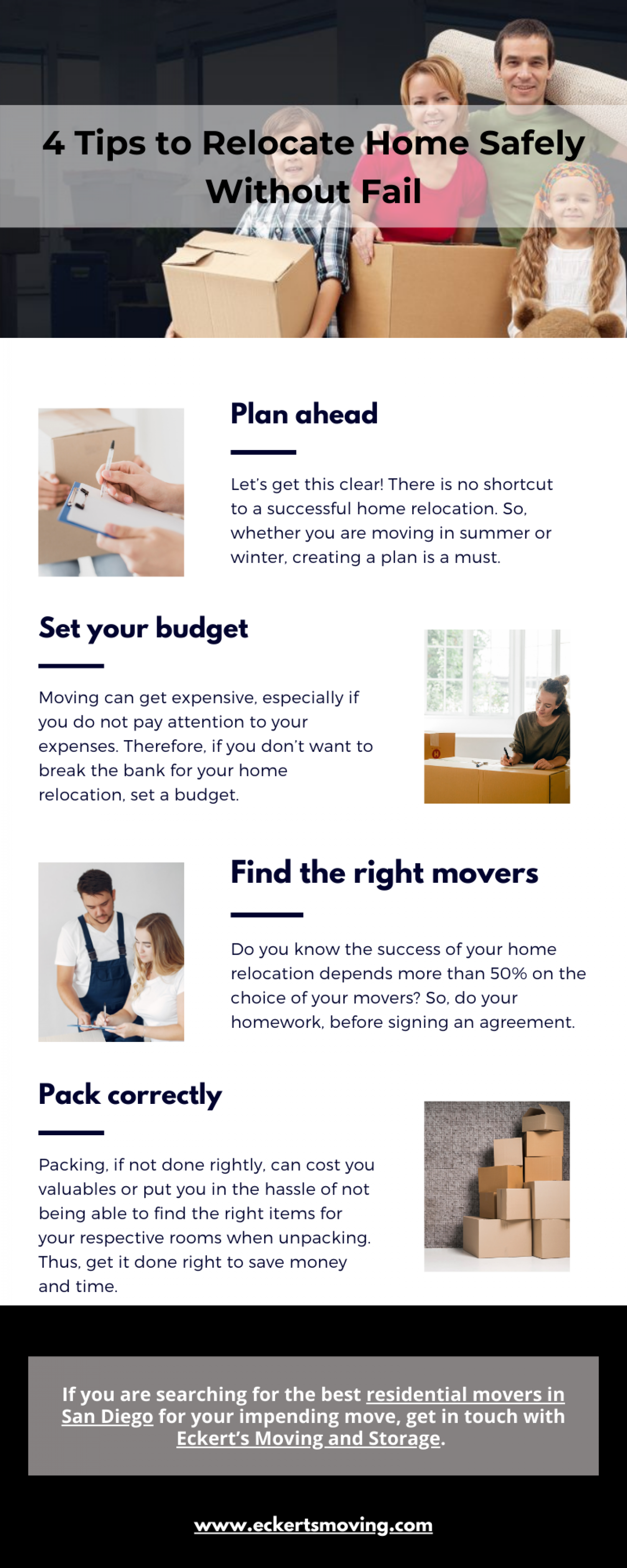 4 Tips to Relocate Home Safely Without Fail Infographic