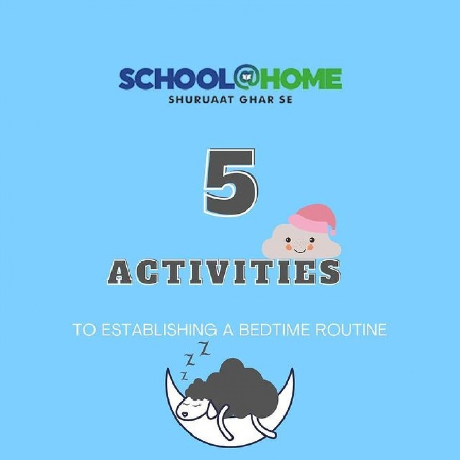 5 Activitie to Establishing a Bedtime Routine Infographic