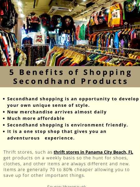 5 Benefits of Shopping Secondhand Products Infographic