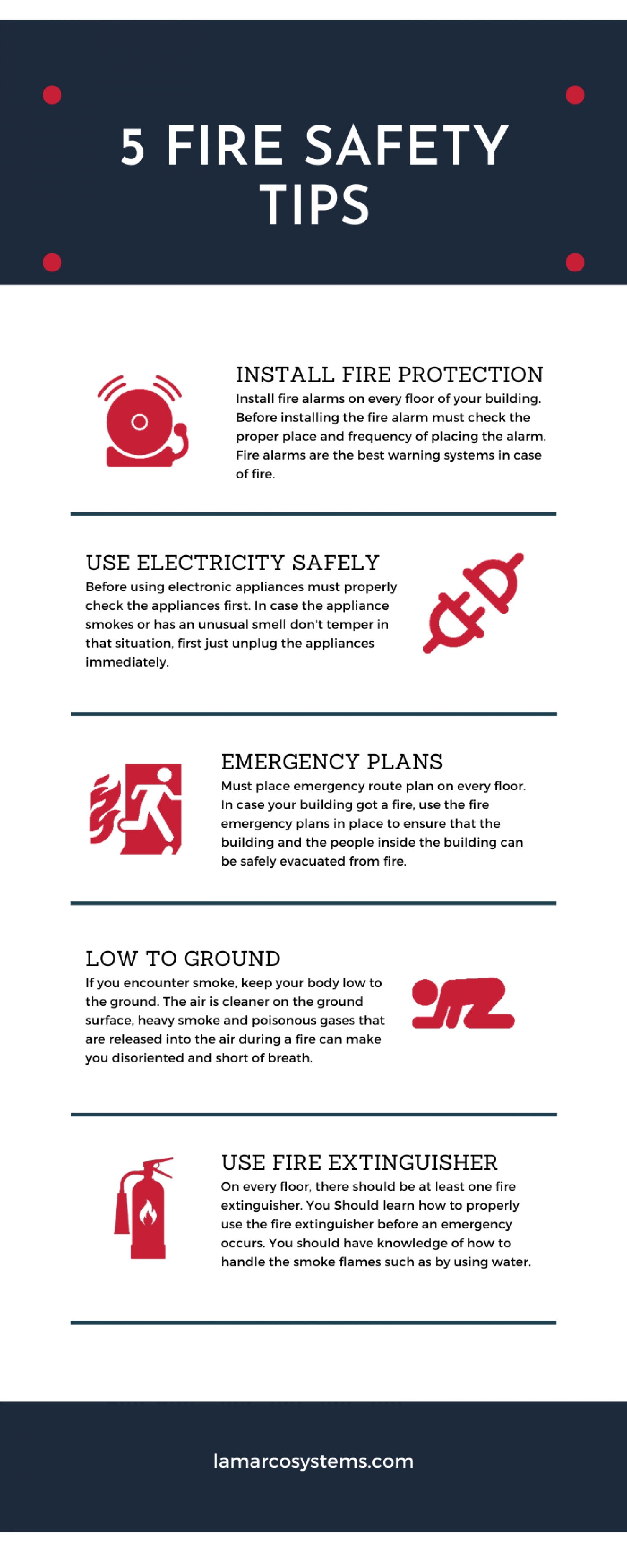 5 Fire Safety Tips Infographic