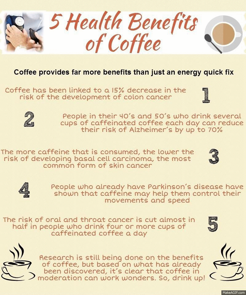 5 Health Benefits of Coffee Infographic