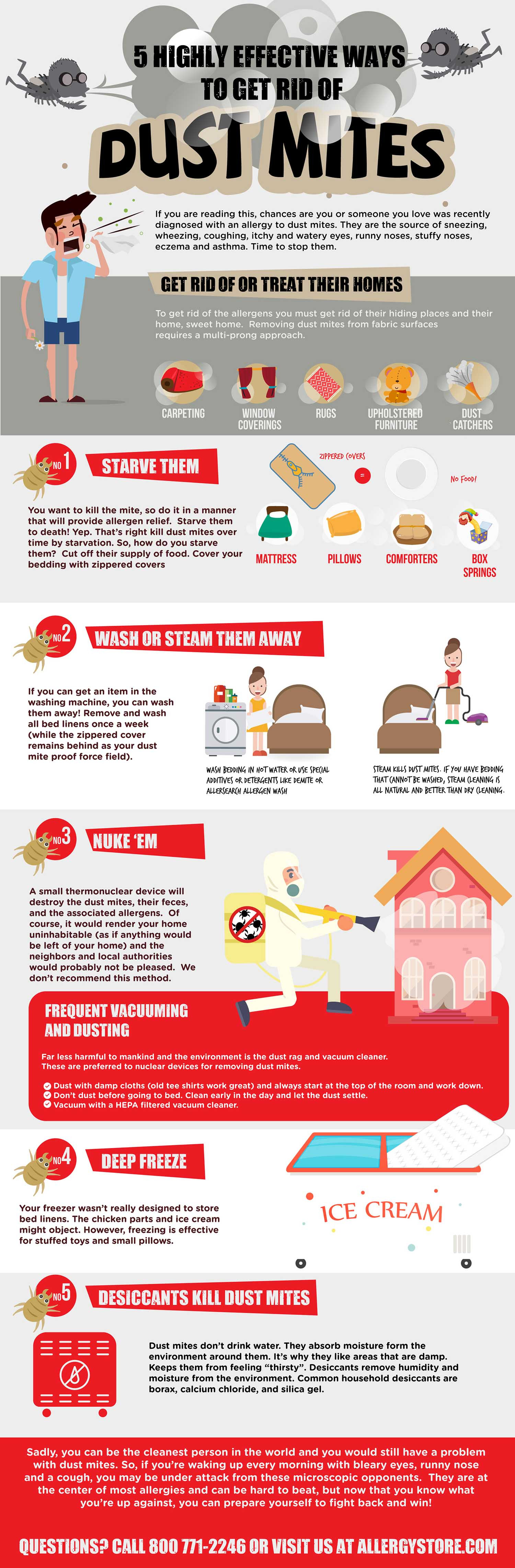 5 Highly Effective Ways to Get Rid of Dust Mites Infographic