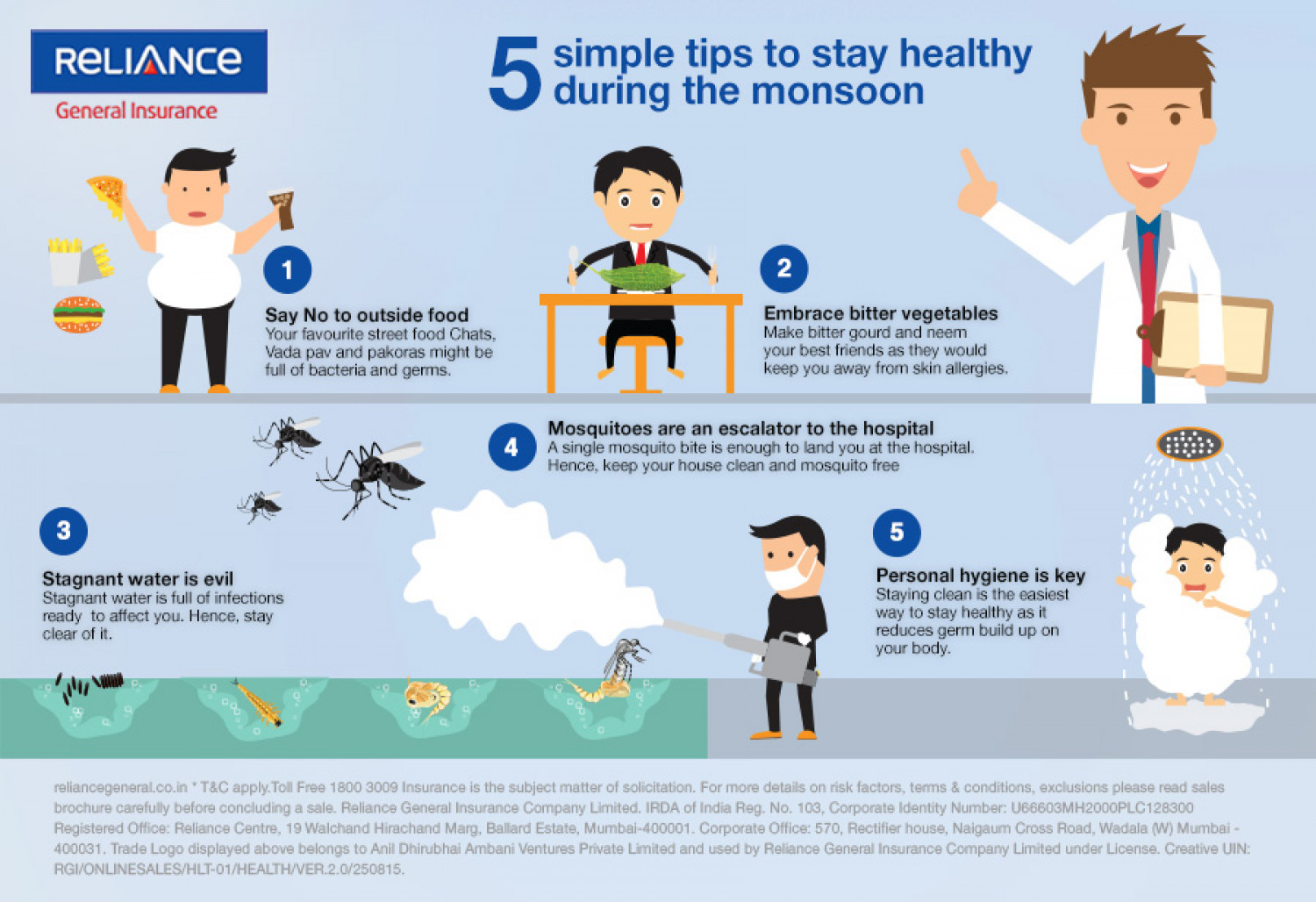 5 simple tips to stay healthy this  monsoon Infographic