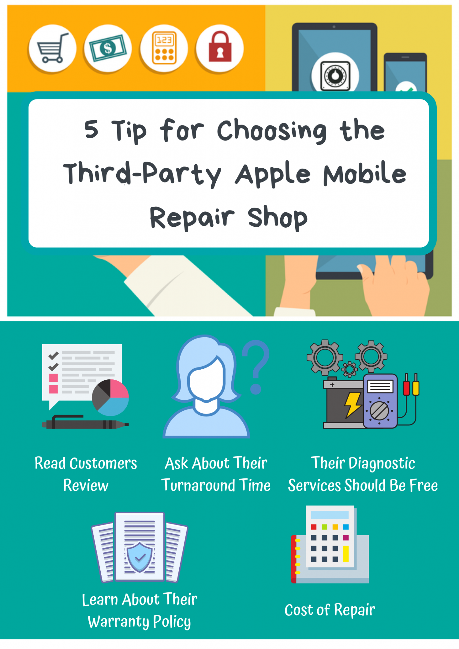 5 Tip for Choosing the Third-Party Apple Mobile Repair Shop  Infographic