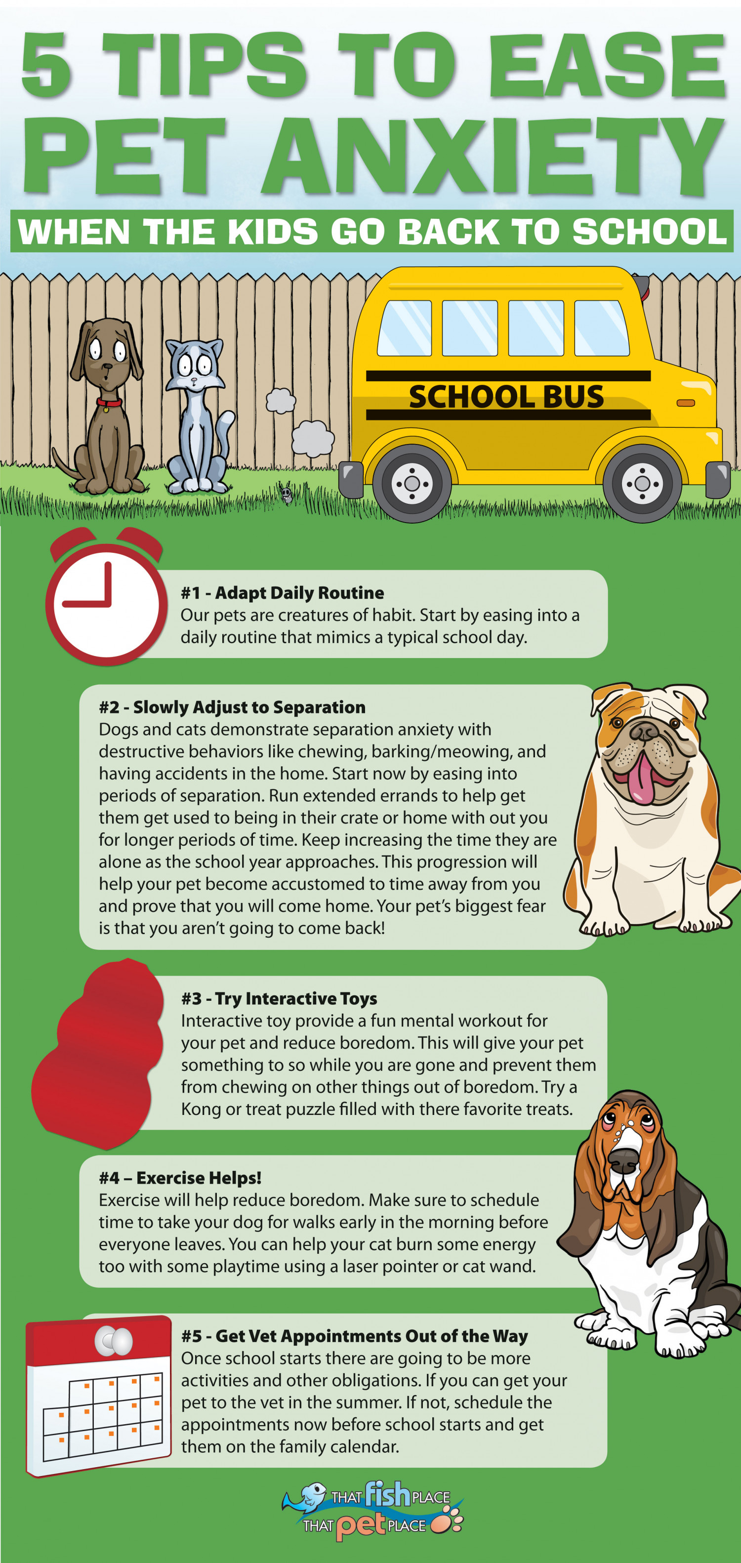 5 Tips to Ease Pet Anxiety When The Kids Go Back to School Infographic