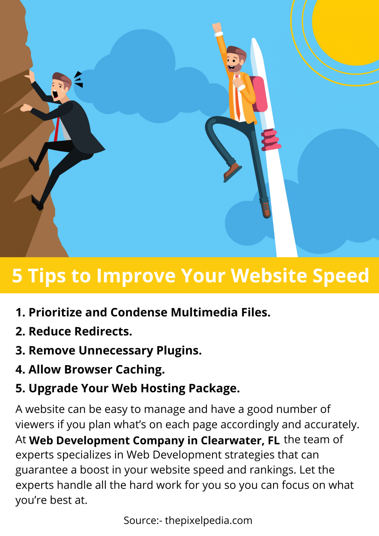 5 Tips to Improve Your Website Speed Infographic