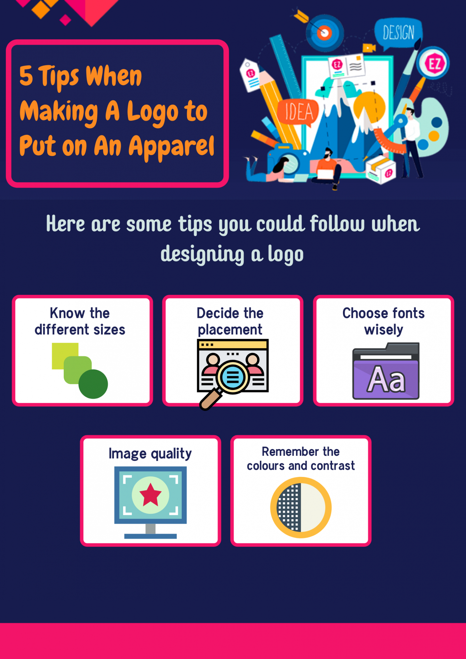 5 Tips When Making A Logo to Put on An Apparel Infographic