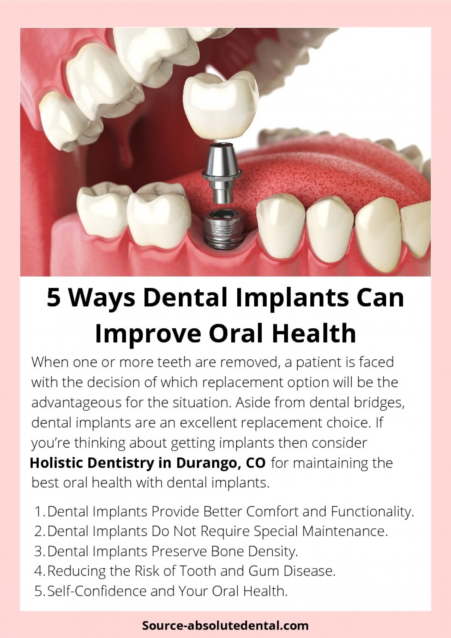 5 Ways Dental Implants Can Improve Oral Health Infographic