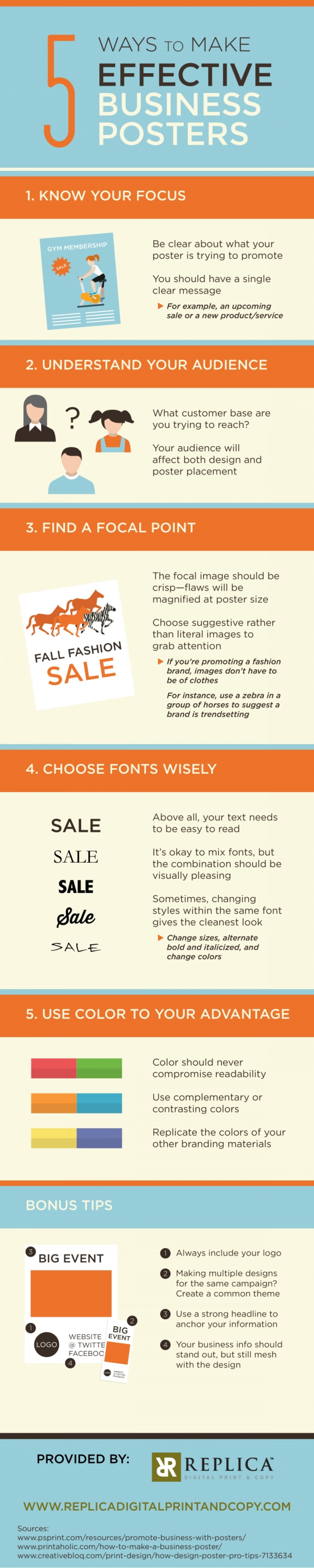 5 Ways to Make Effective Business Posters Infographic