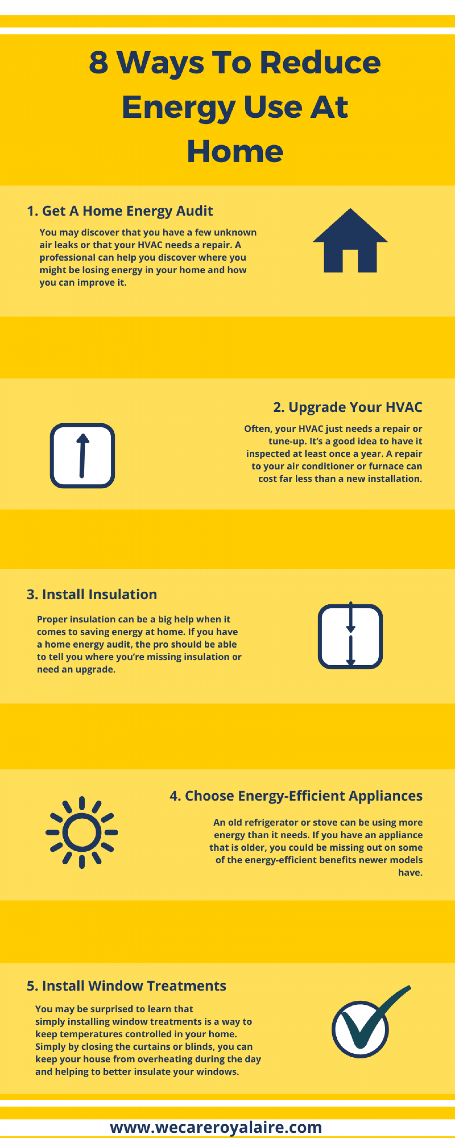 5 Ways To Reduce Energy Use At Home Infographic