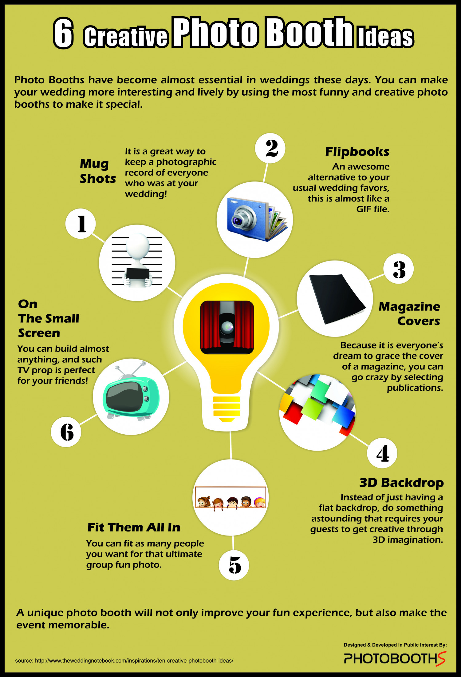 6 Creative Photo Booth Ideas Infographic