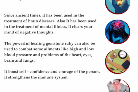 6 Health benefits Of Ruby Gemstone Infographic