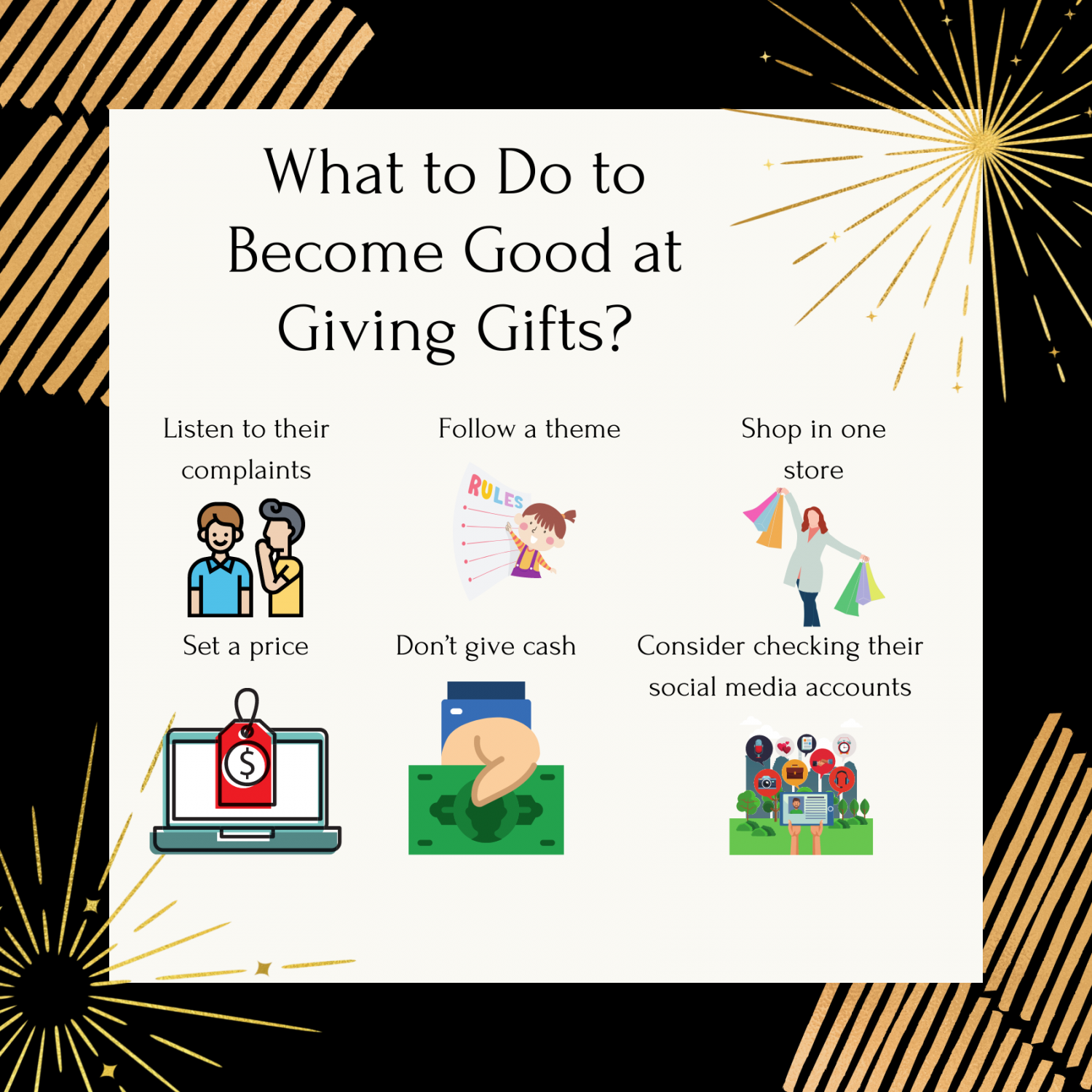 What to Do to Become Good at Giving Gifts? Infographic