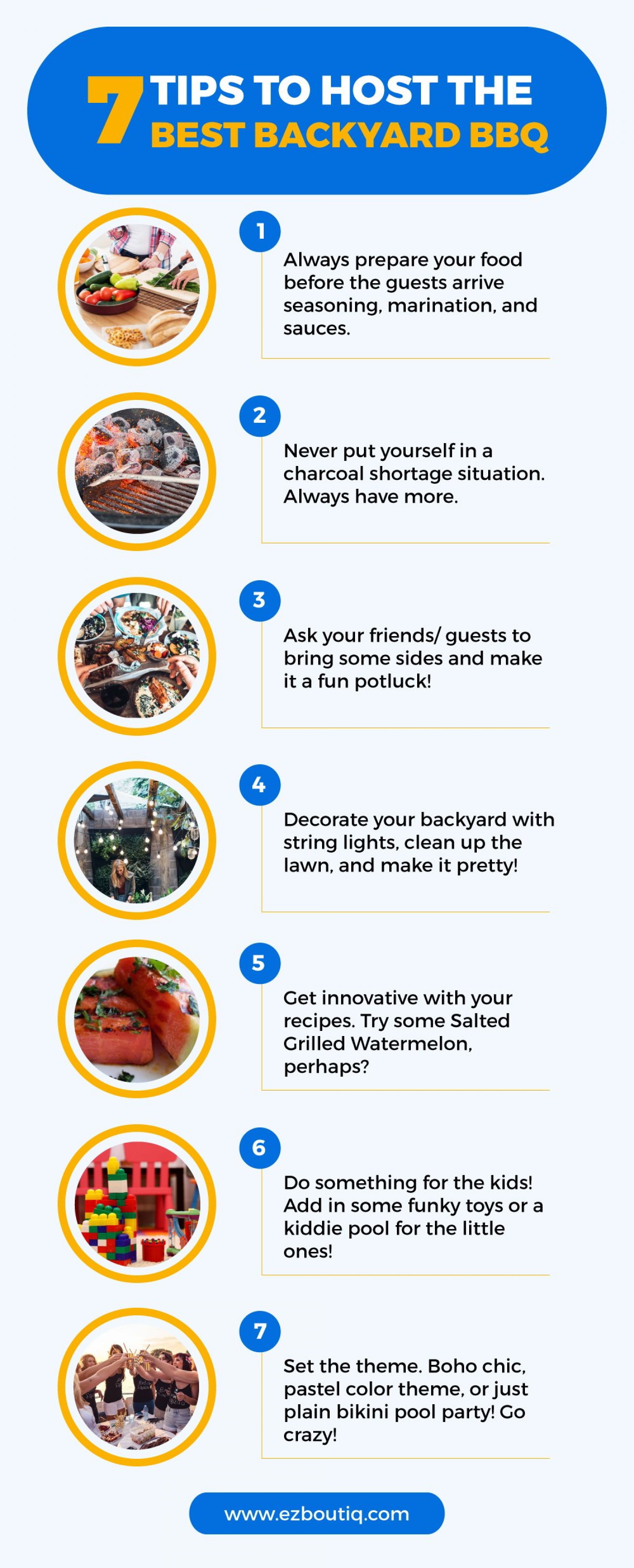 7 Tips To Host The Best Backyard BBQ Infographic