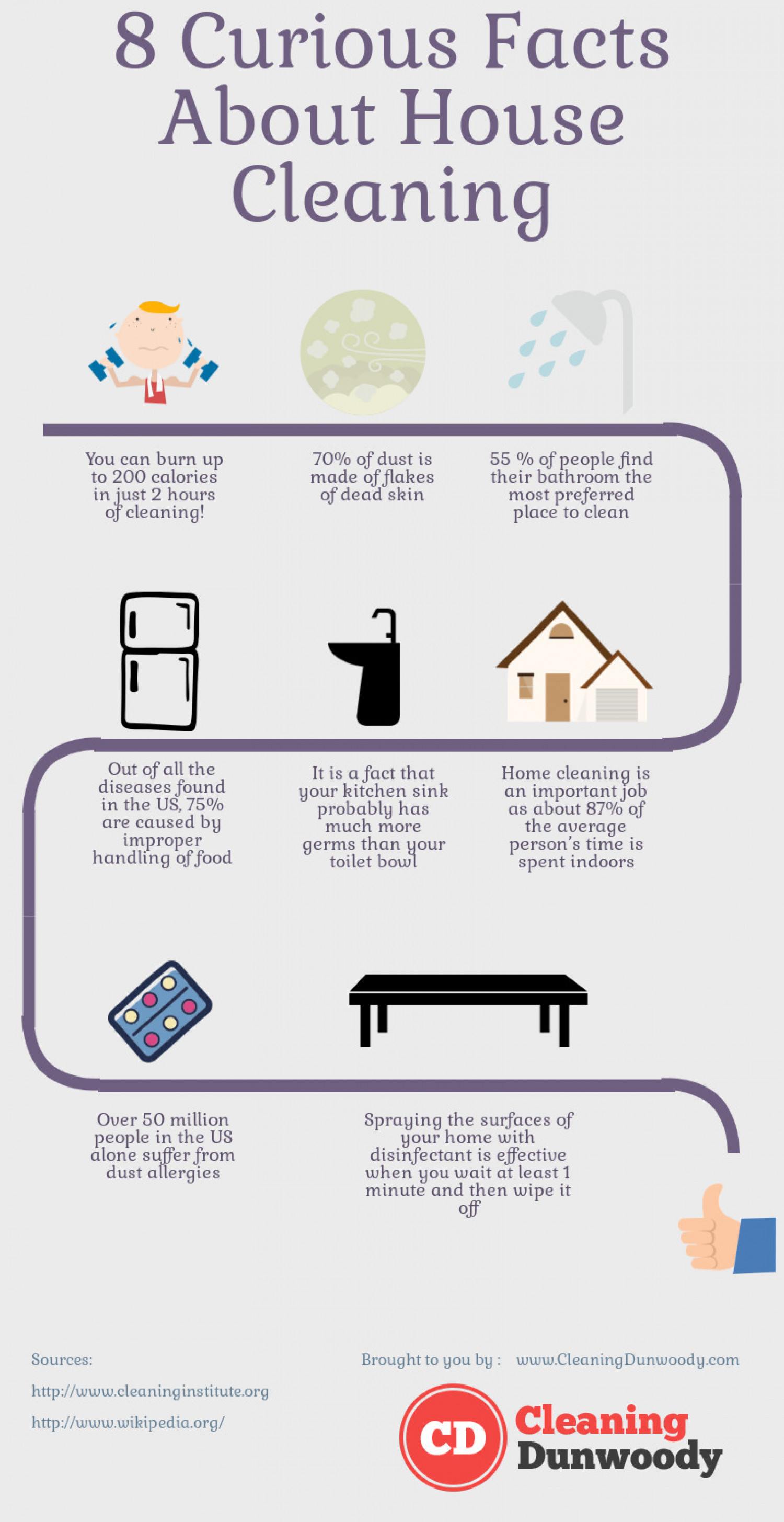 8 Curious Facts About House Cleaning Infographic