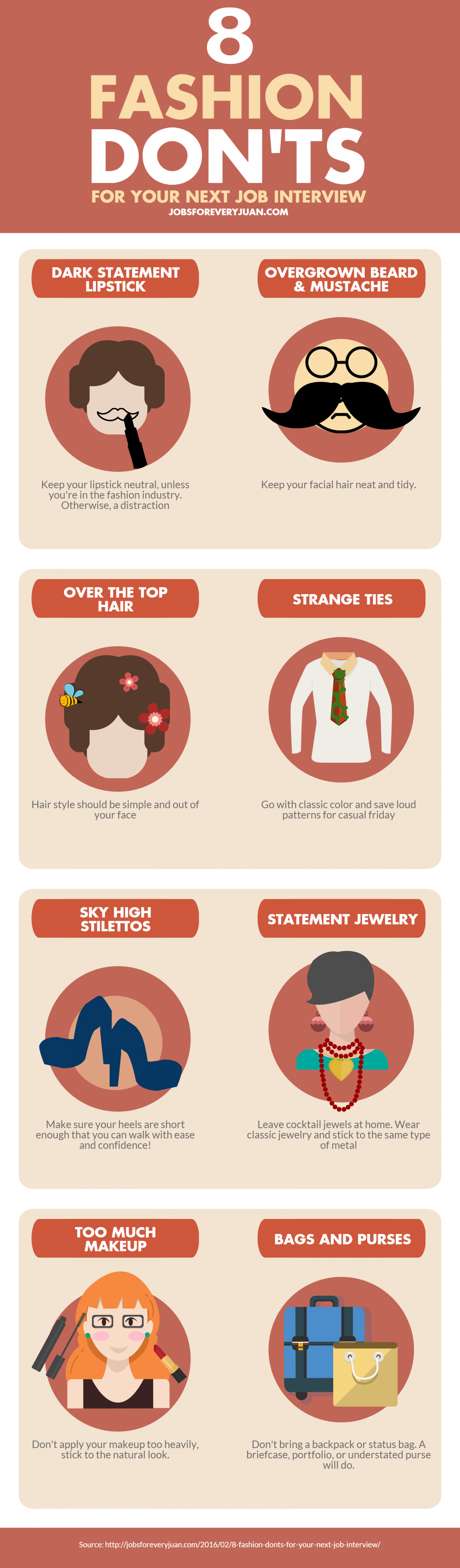 8 Fashion Don’ts for your Next Job Interview Infographic