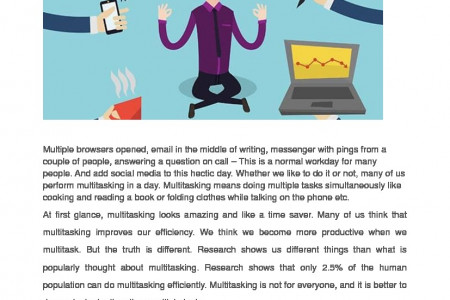 8 reasons why you should not multitask Infographic