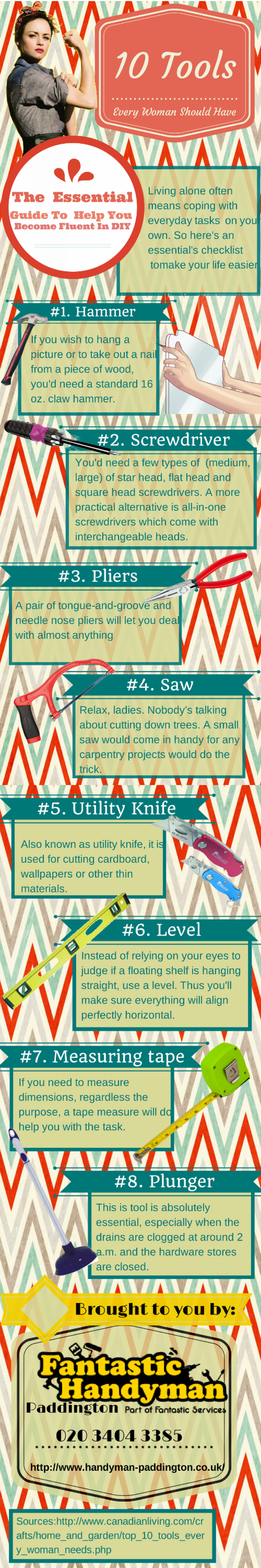 10 Tools Every Woman Should Have Infographic