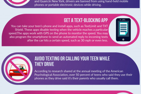 9 Smart Ways To Prevent Your Teen from Driving and Texting Infographic