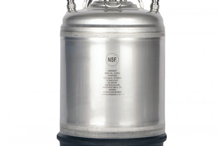 9.5 Liter Single Steel Handle Ball Lock Keg Infographic