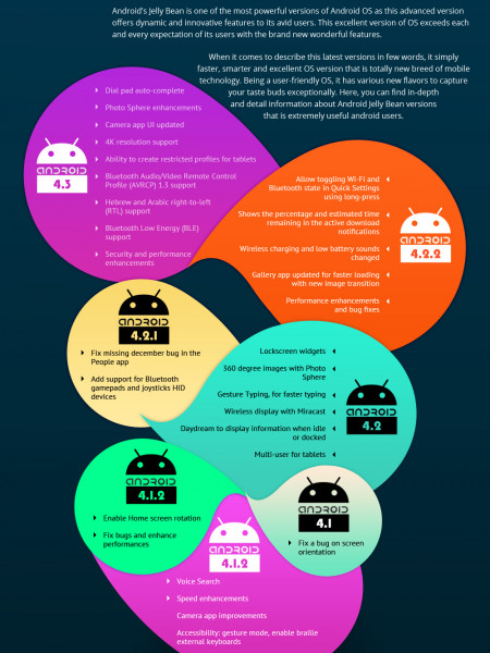 Android Jelly Bean Key Features for Users Infographic